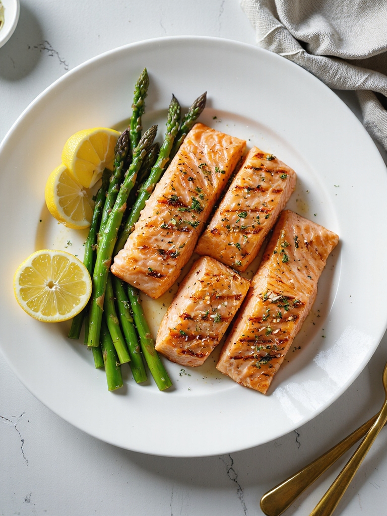 lemon herb grilled salmon asparagus