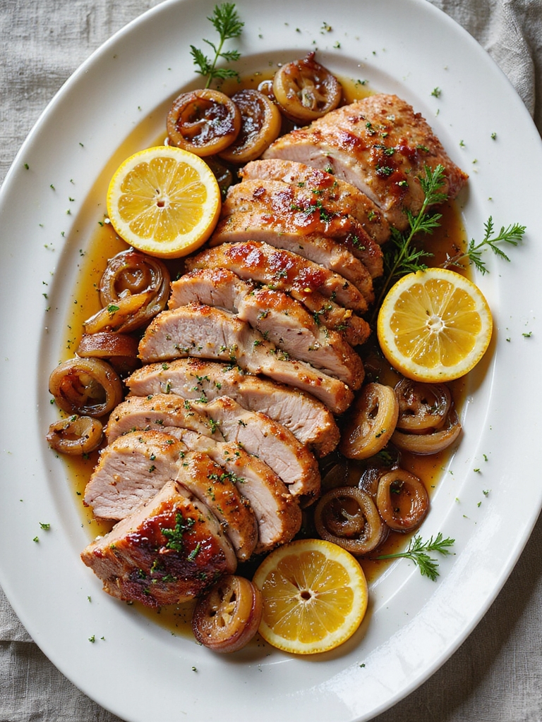 lemon oregano slow cooked pork