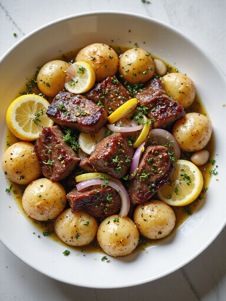 lemon oregano slow cooker steak