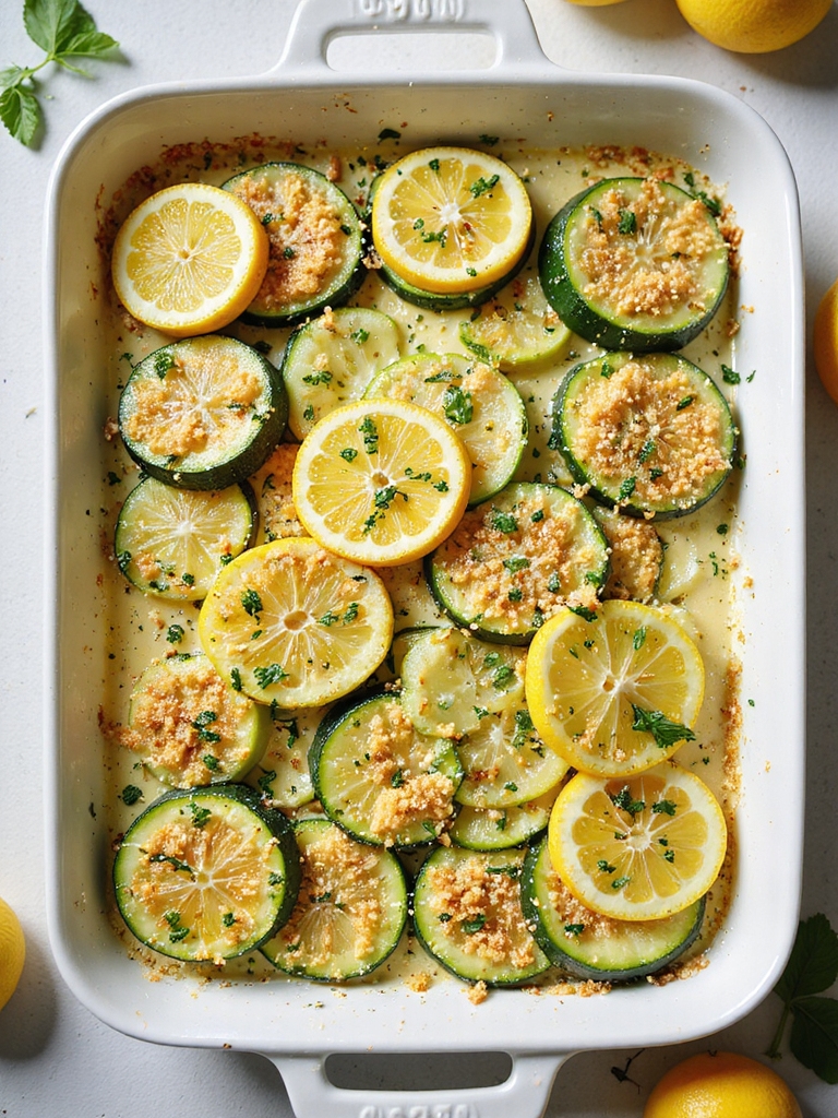 lemony herb zucchini bake