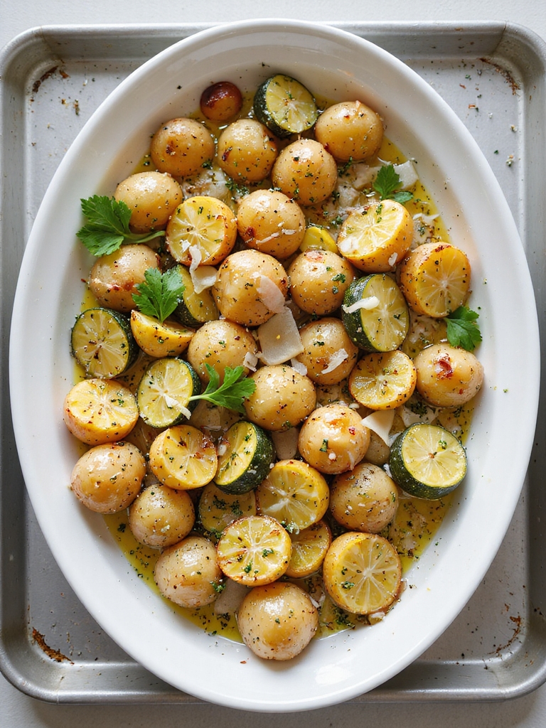 lemony parmesan roasted vegetables