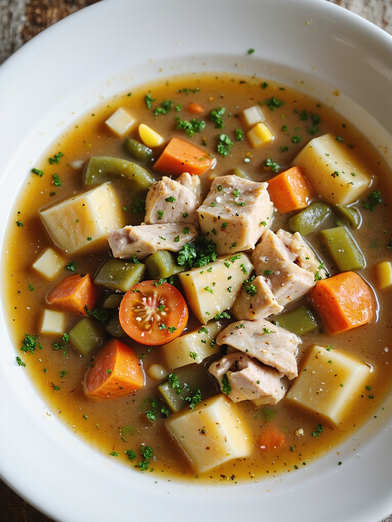 light hearty turkey vegetable soup