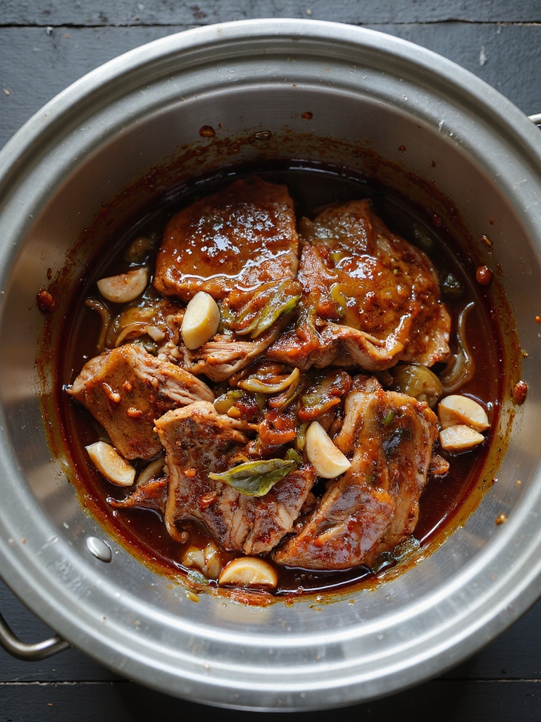 low and slow seared pork