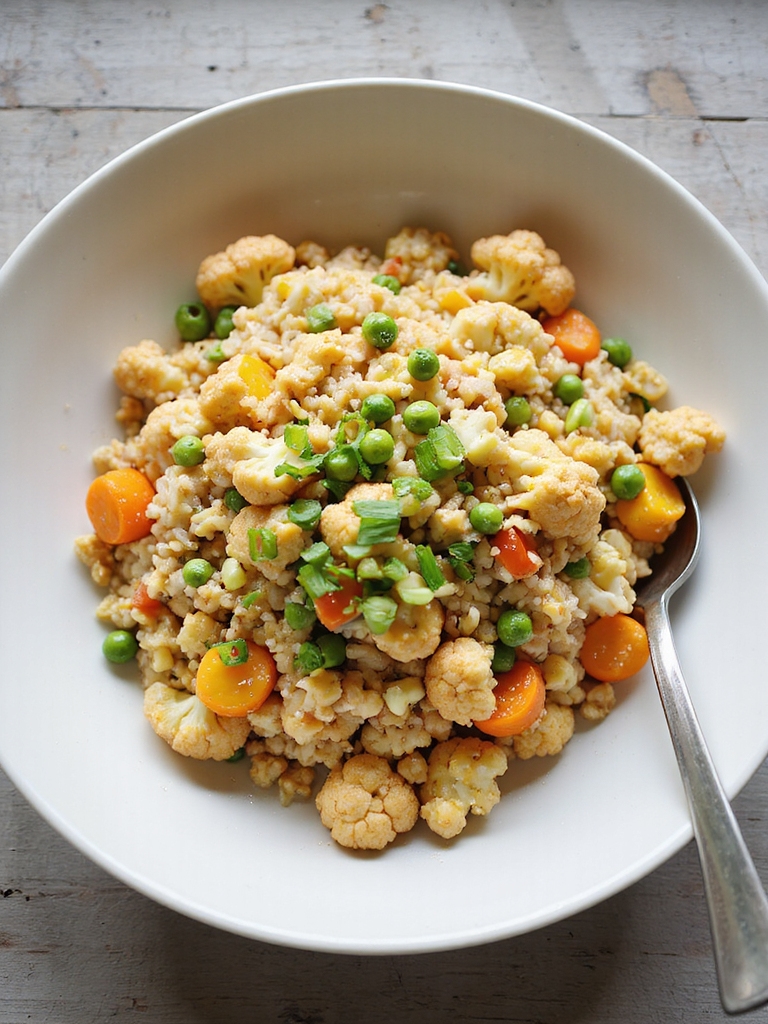 low carb cauliflower egg fried