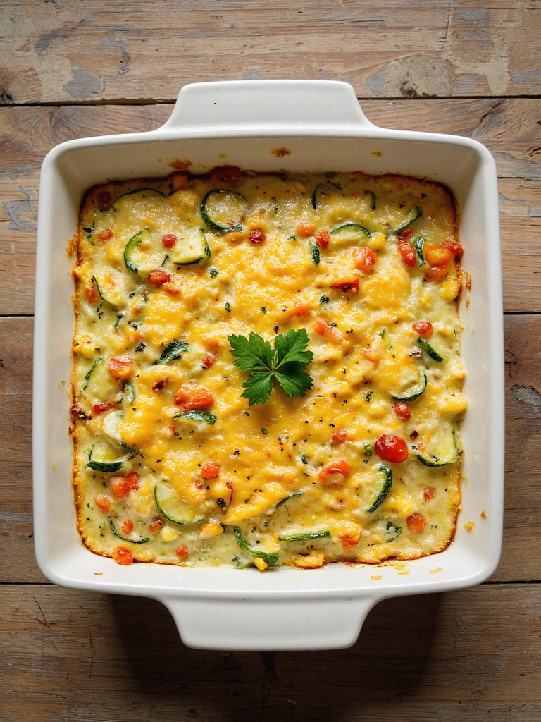 low carb cheesy zucchini bake