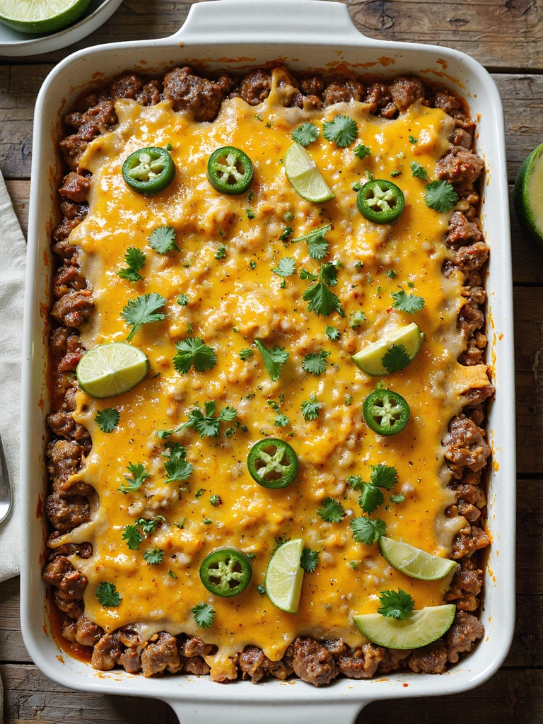 low carb layered beef casserole