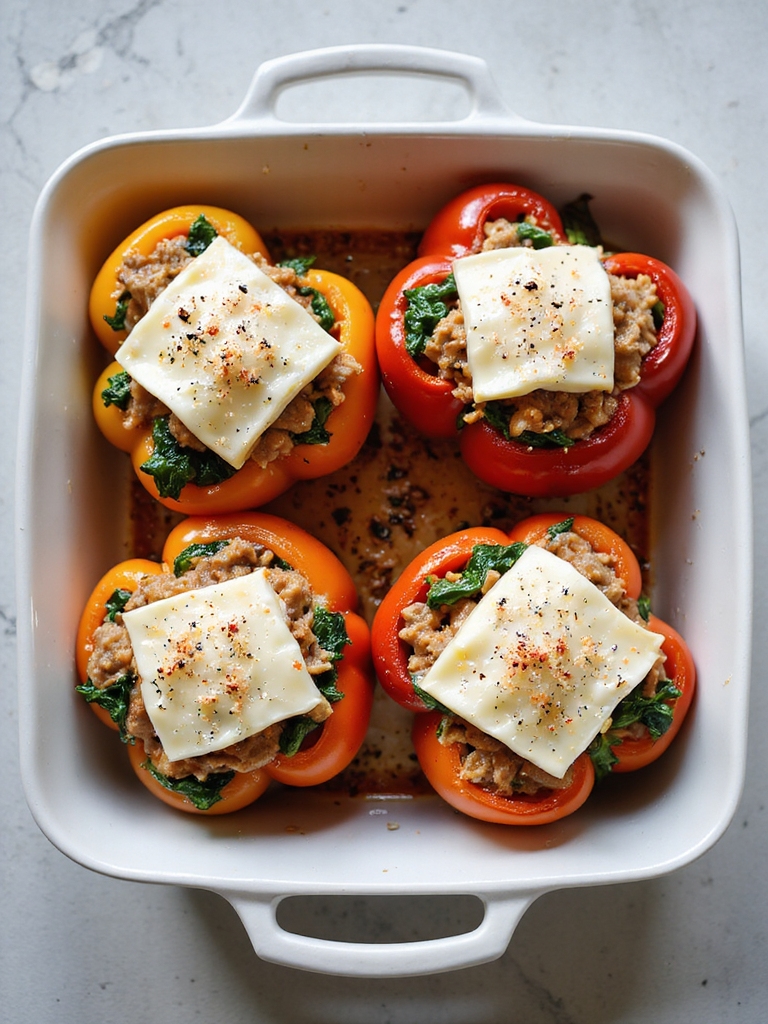 low carb turkey spinach stuffed