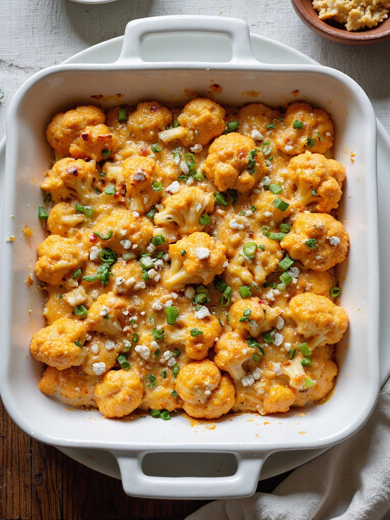 low carb vegetarian buffalo casserole