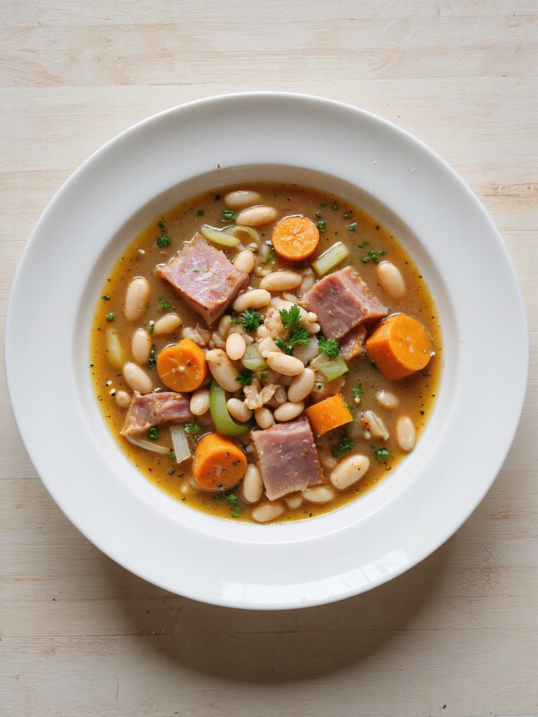 low sodium slow cooked ham and beans