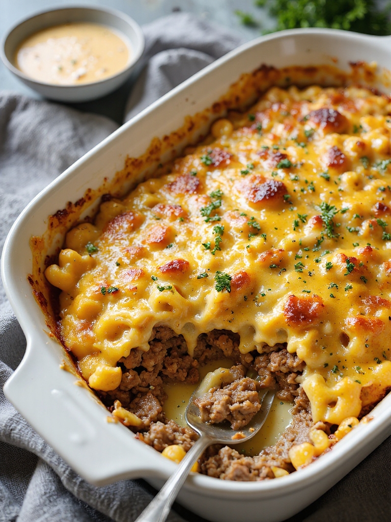mac and cheese meatloaf casserole