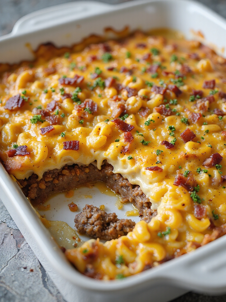 mac and cheese meatloaf casserole