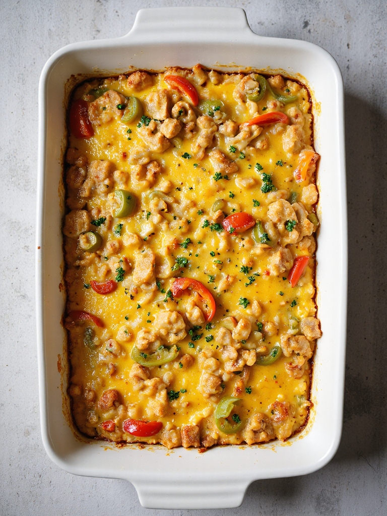 make ahead cheesy bellpepper casserole
