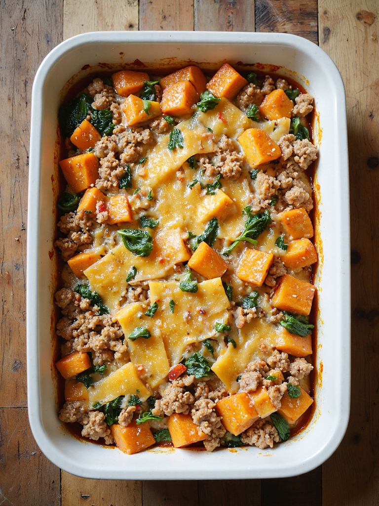 make ahead turkey sweet potato bake