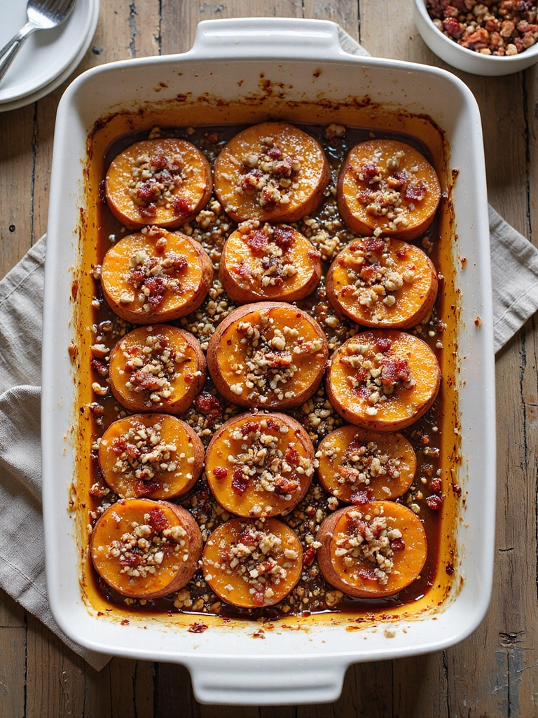 maple bacon sweet potato casserole
