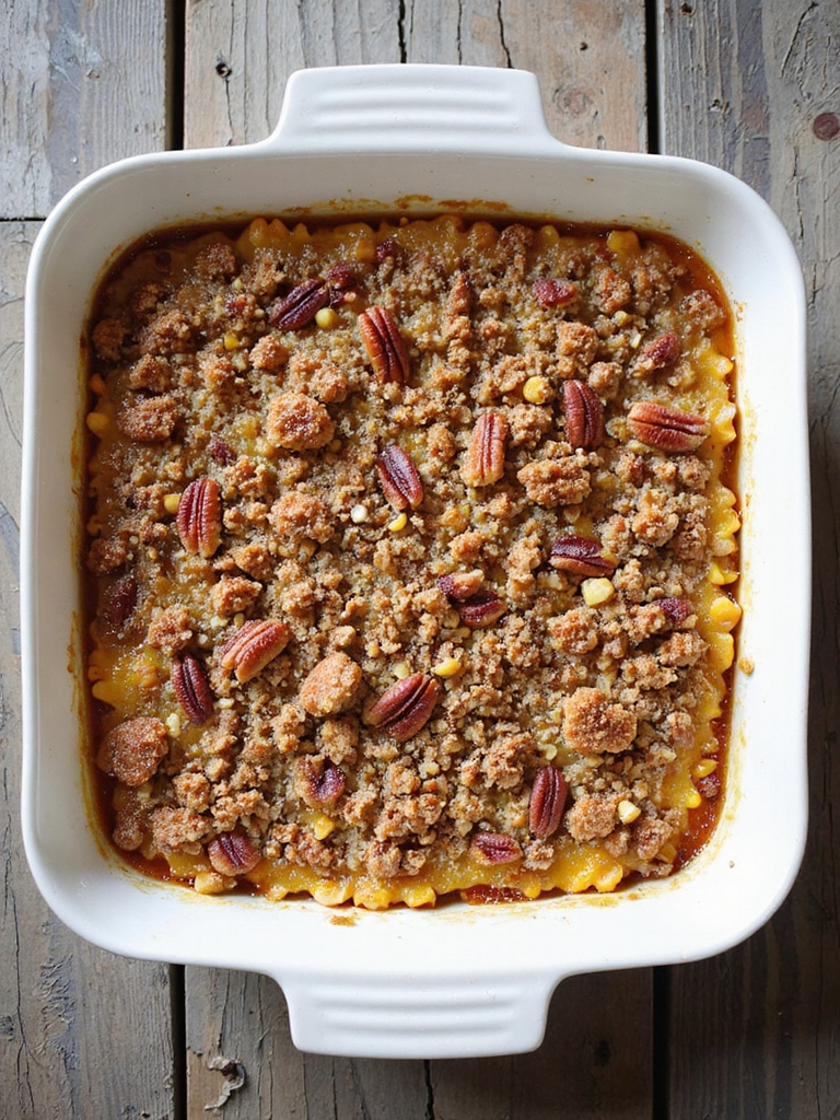 maple corn pecan crumble