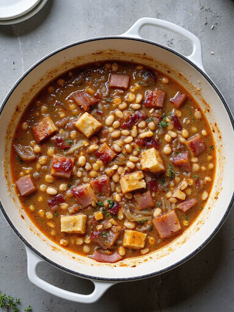 maple glazed bacon ham casserole