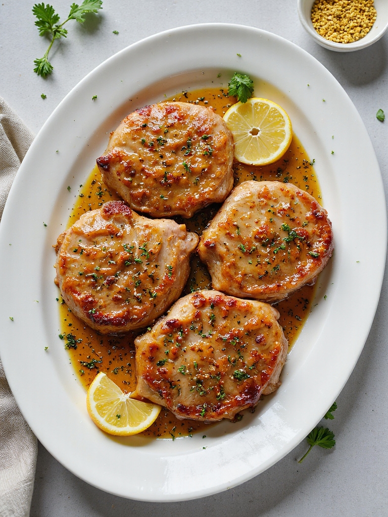 maple mustard glazed pork chops