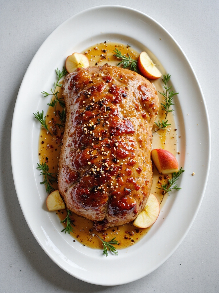 maple mustard glazed pork loin