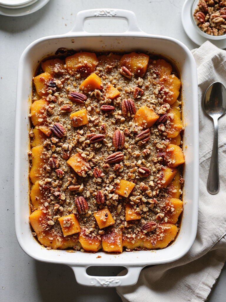 maple pecan roasted squash casserole