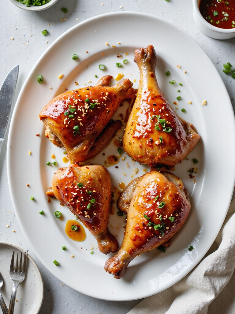 maple sriracha glazed turkey legs