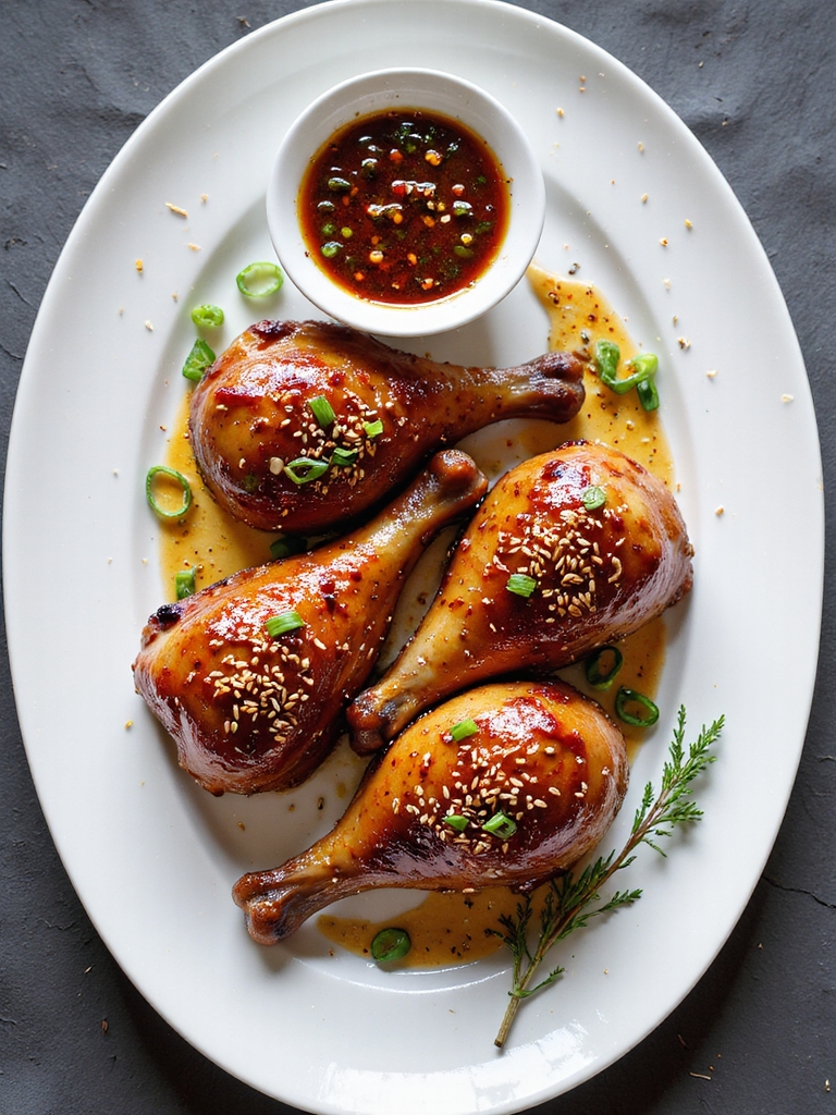 maple sriracha glazed turkey legs