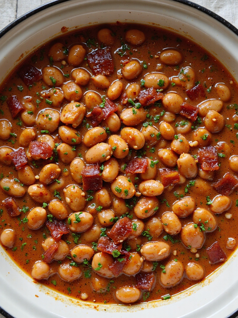 maple sriracha slow cooker beans