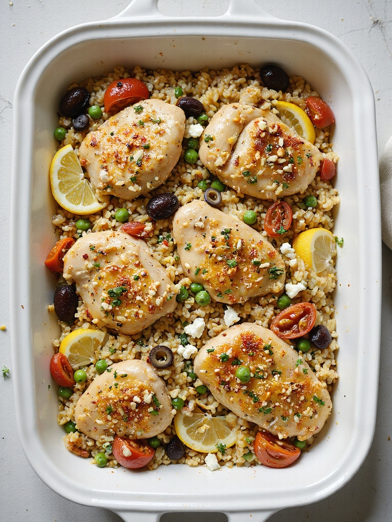 mediterranean lemon herb casserole
