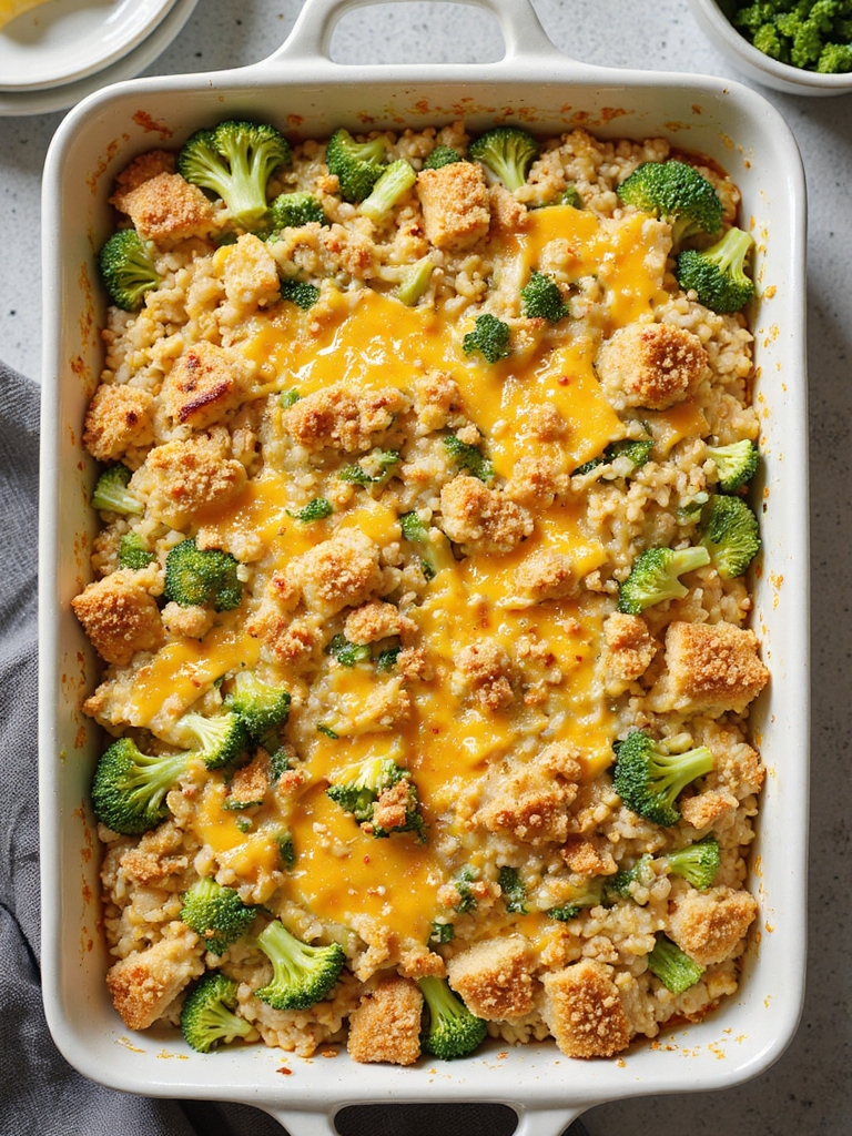 melty broccoli cheese rice casserole