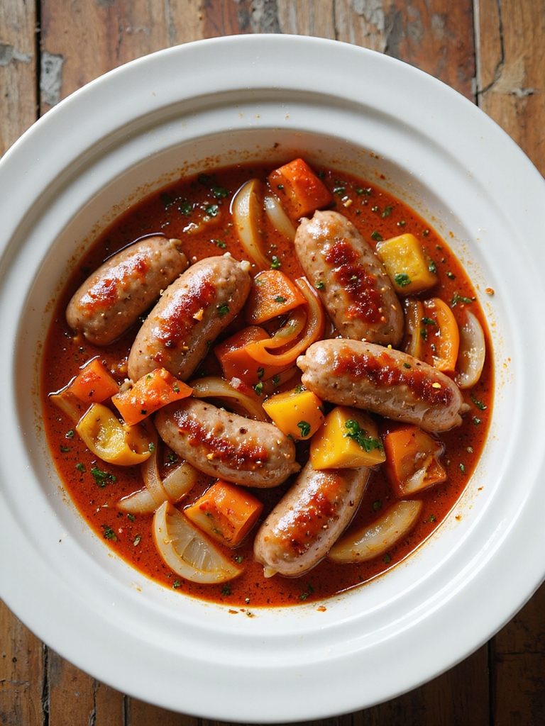 mild customizable slow cooked sausages