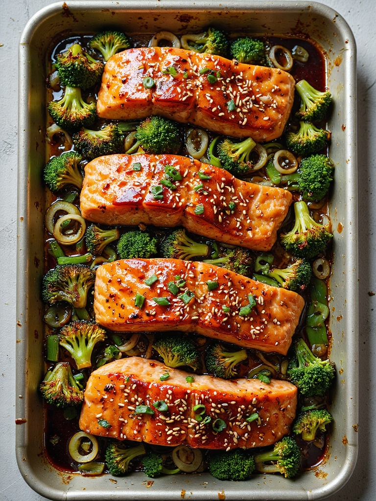 miso glazed salmon sheet pan