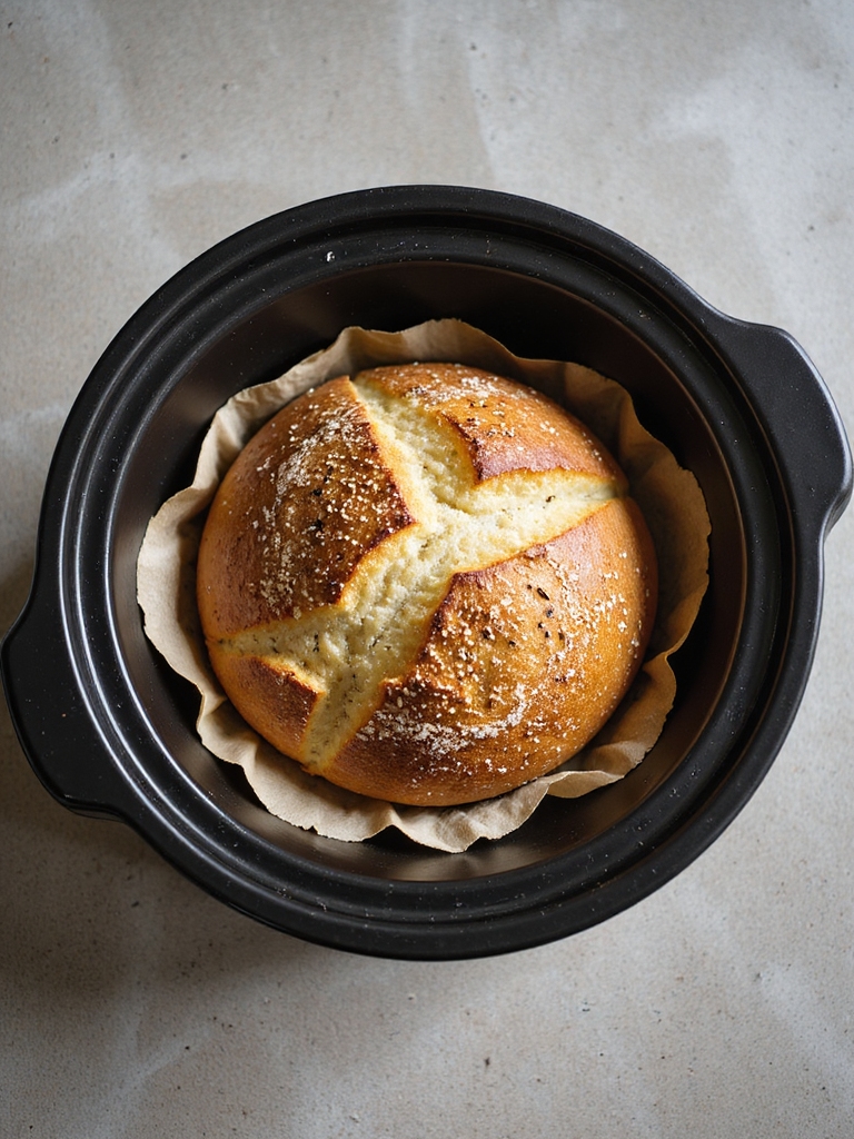 moist crockpot no knead bread