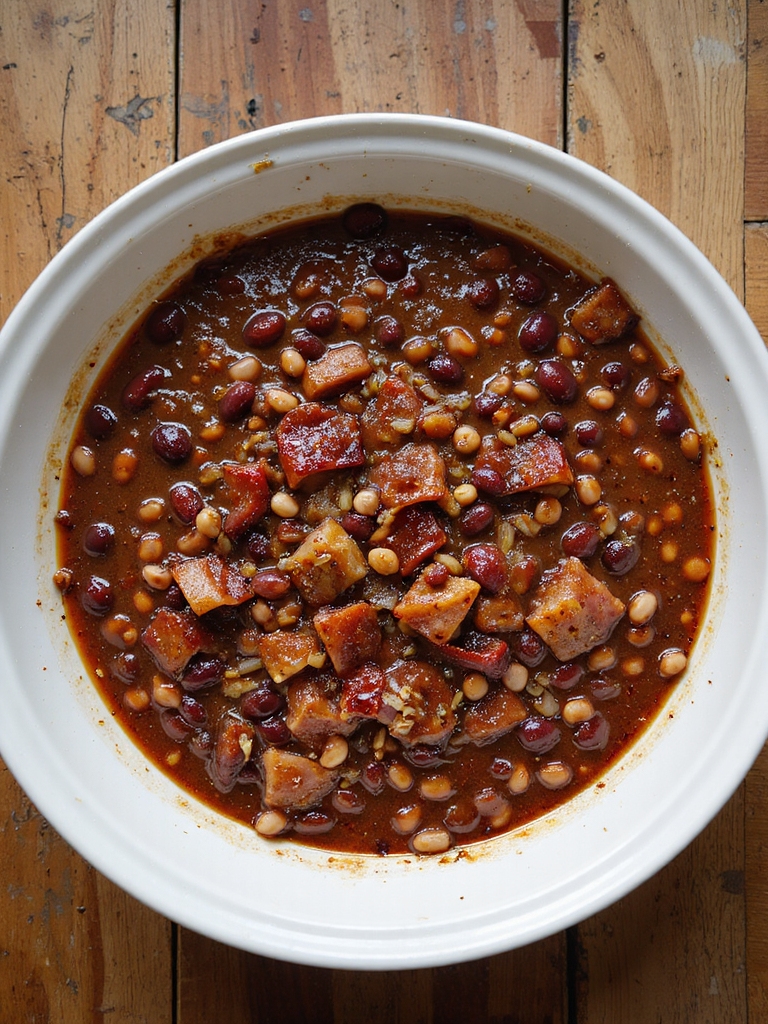 molasses brown ale slow cooker beans
