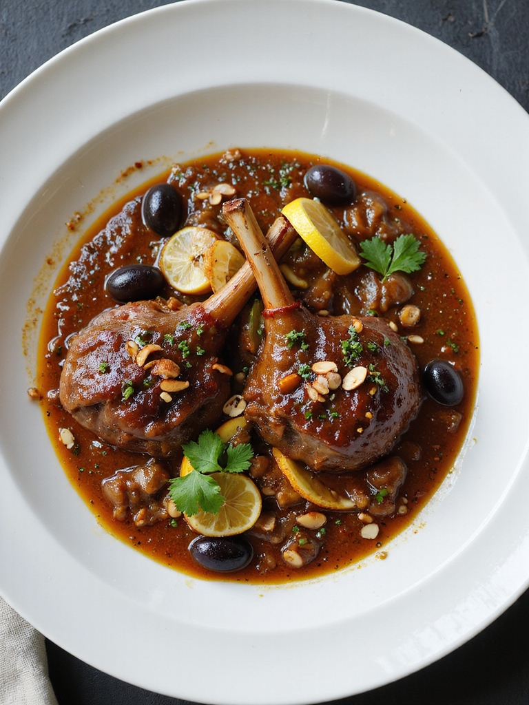 moroccan braised lamb shanks