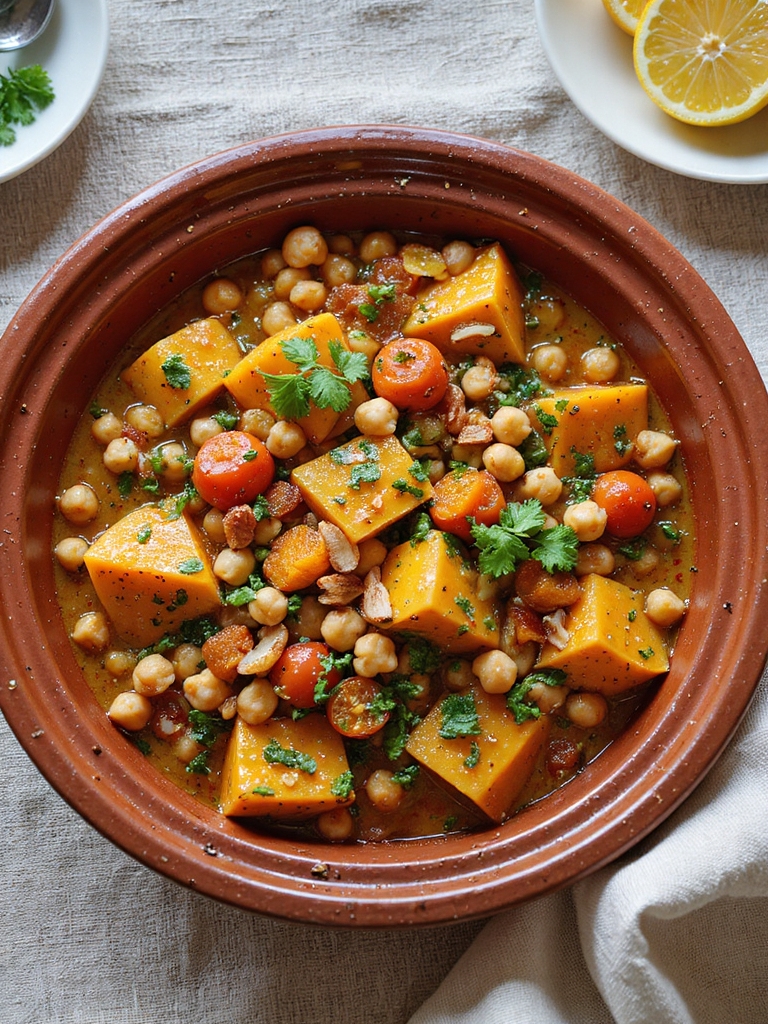 moroccan butternut chickpea tagine