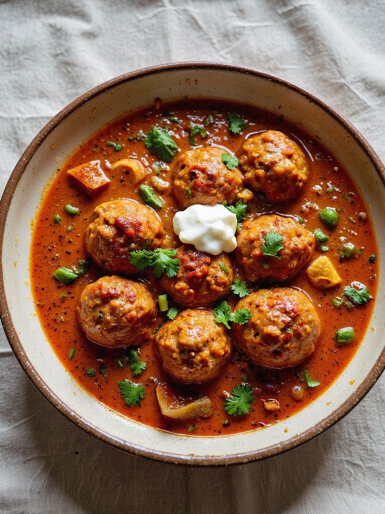 moroccan harissa meatballs slow cooked