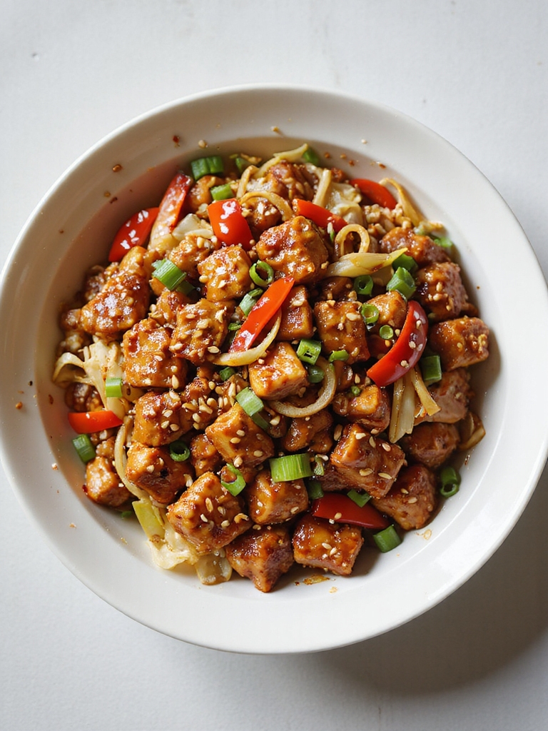 numbing spicy szechuan pork stir fry