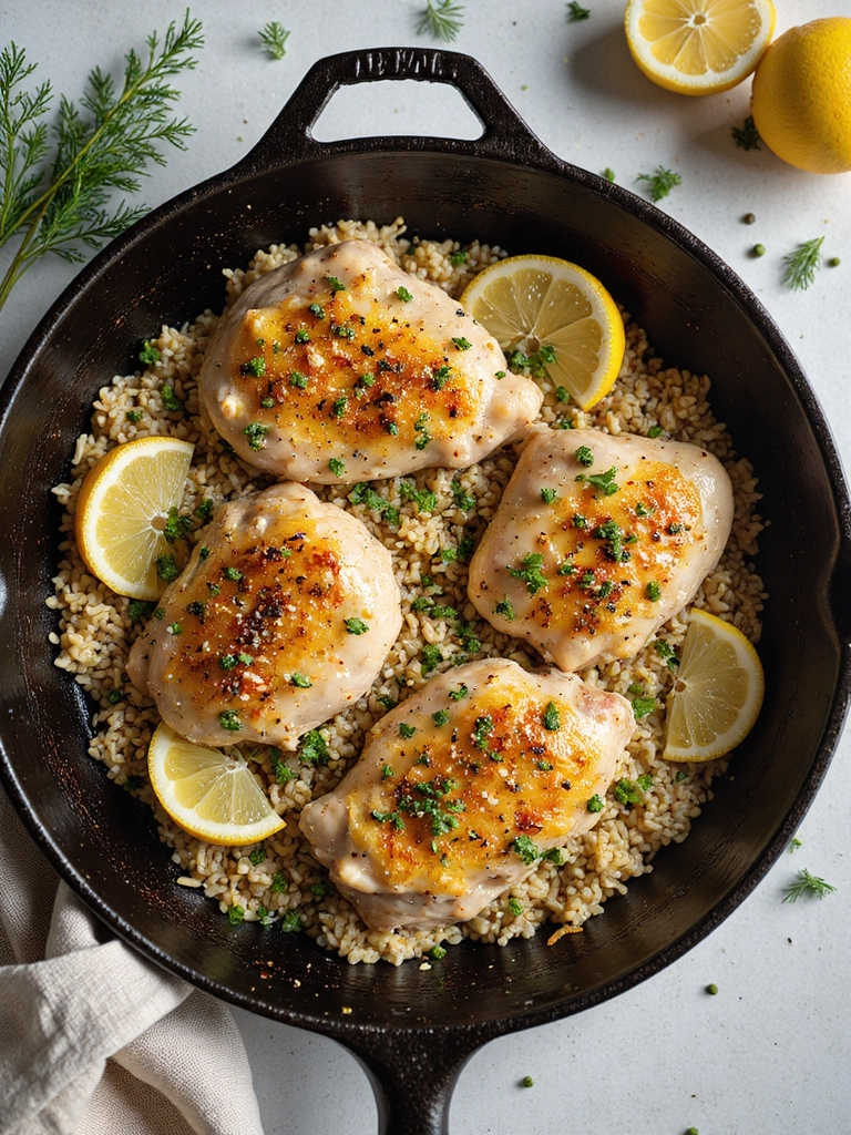 one pan lemon dill chicken