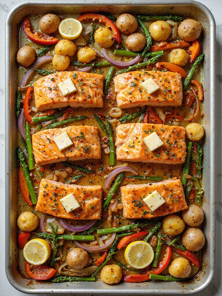 one pan lemon herb salmon