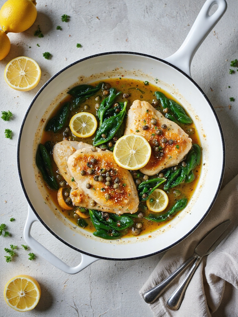 one pan lemony chicken piccata