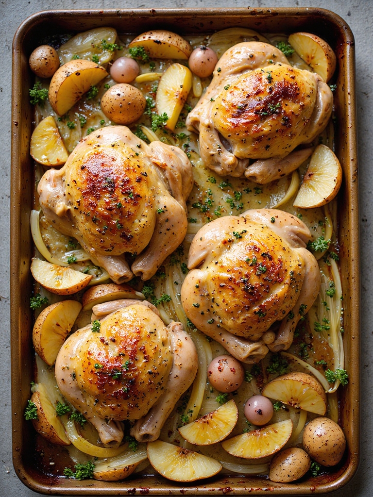 one pan roasted chicken dinner