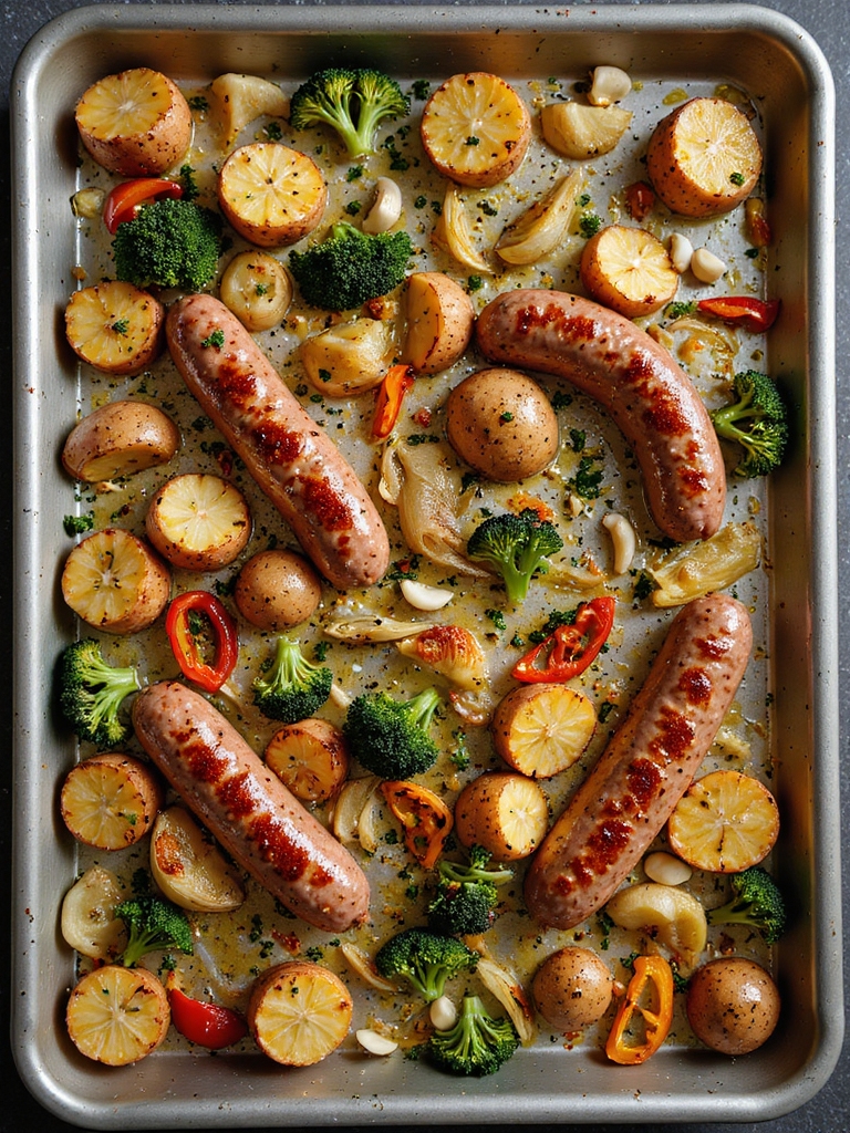 one pan sausage potato roast