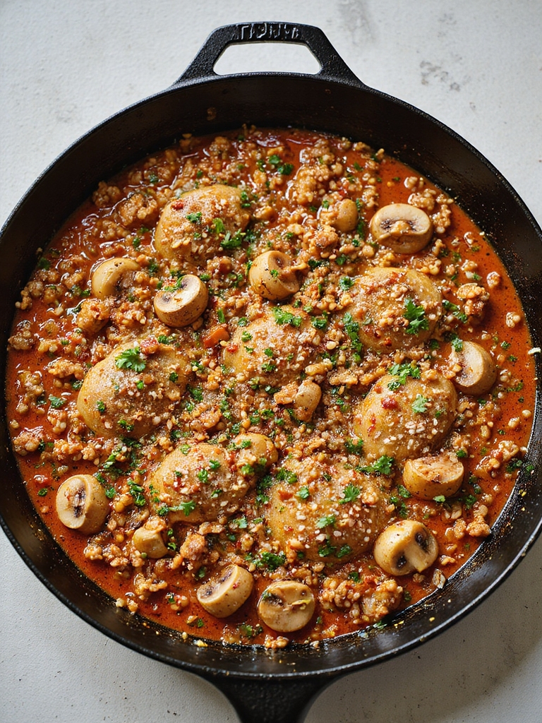 one pan turkey farro bake