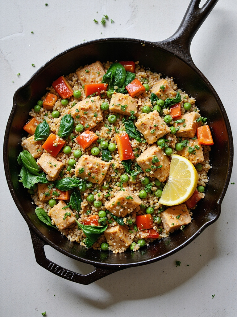 one pan turkey quinoa skillet