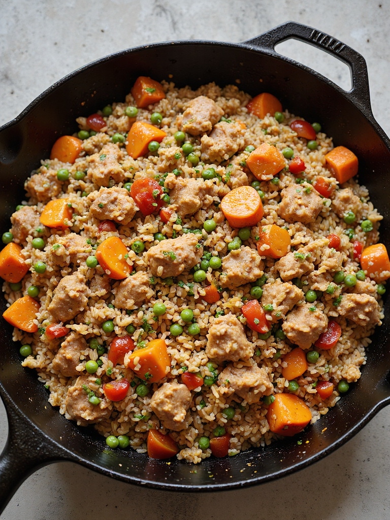 one pan turkey rice skillet