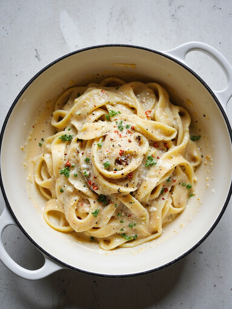 one pot creamy garlic parmesan