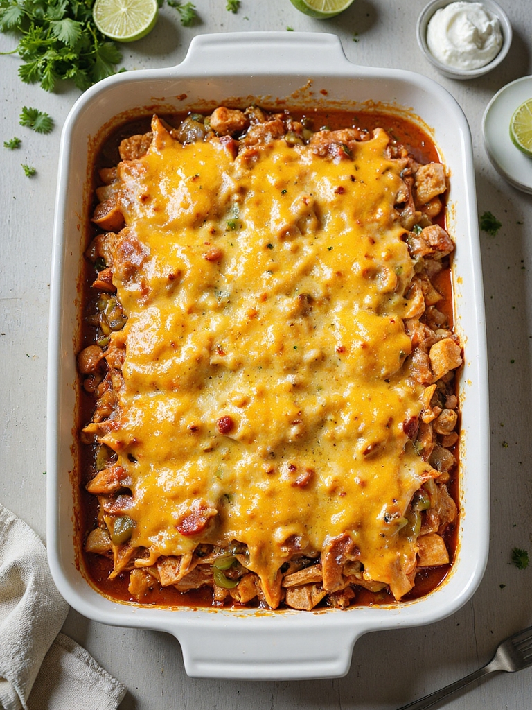 oven baked turkey enchilada casserole