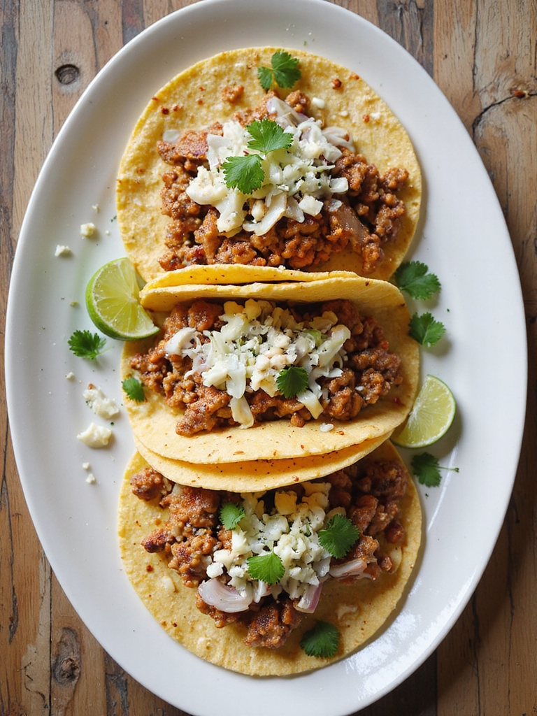 pan fried crispy turkey tacos