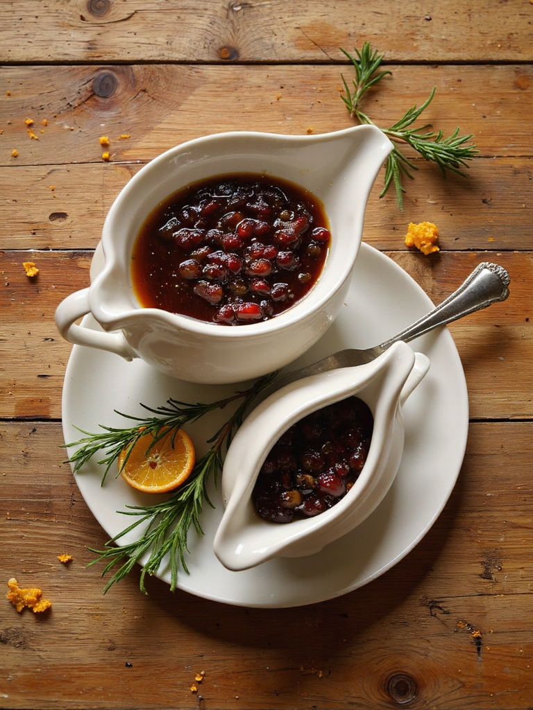 pan gravy and cranberry balsamic