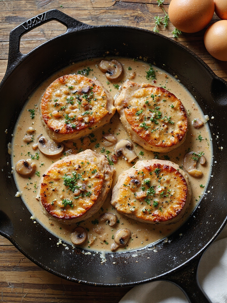 pan seared oven finished mushroom sauce