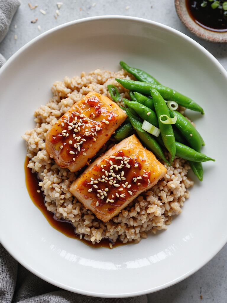 pan seared teriyaki salmon bowl